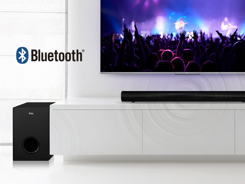 TCL 160W Sound Bar 2.1 Channel | Wireless Subwoofer | TS3010 | Black Color