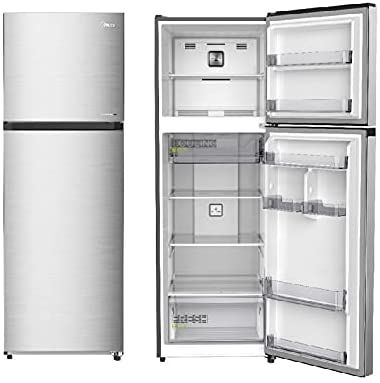 Midea Mdrt385mte46 Top Mounted Frost Free Refrigerator Stainless Steel, Net Capacity- 266L