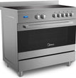 Midea 90 x 60 cm Ceramic Cooker with Schott Glass and Full Safety, Silver - VSVC96048