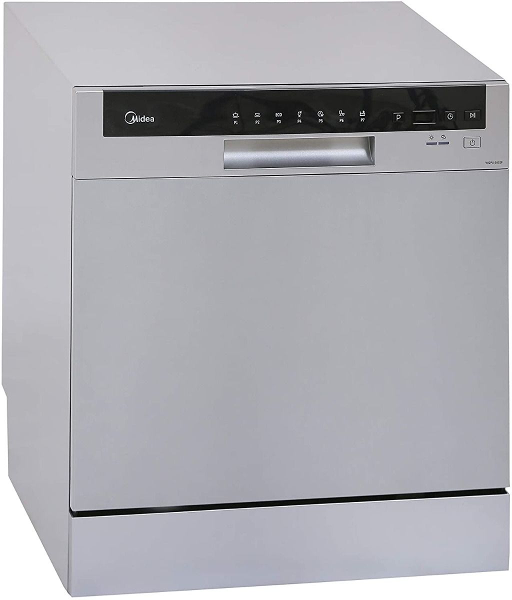 Midea WQP83802F Silver Color 8 Place Portable Dishwasher