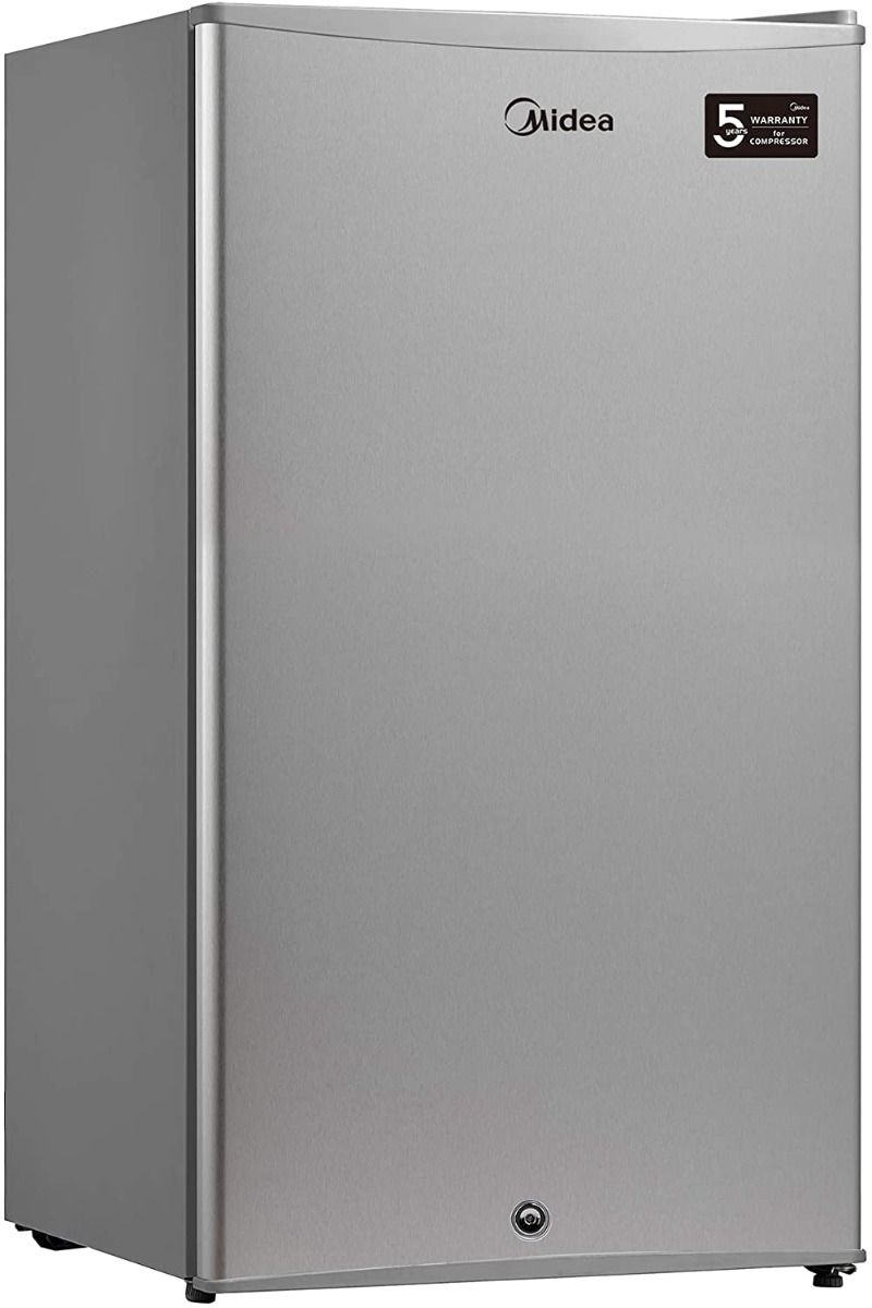 Midea Direct Cool Refrigerator, Silver, With Lamp, Net Capacity 93 Liters, HS121LNS