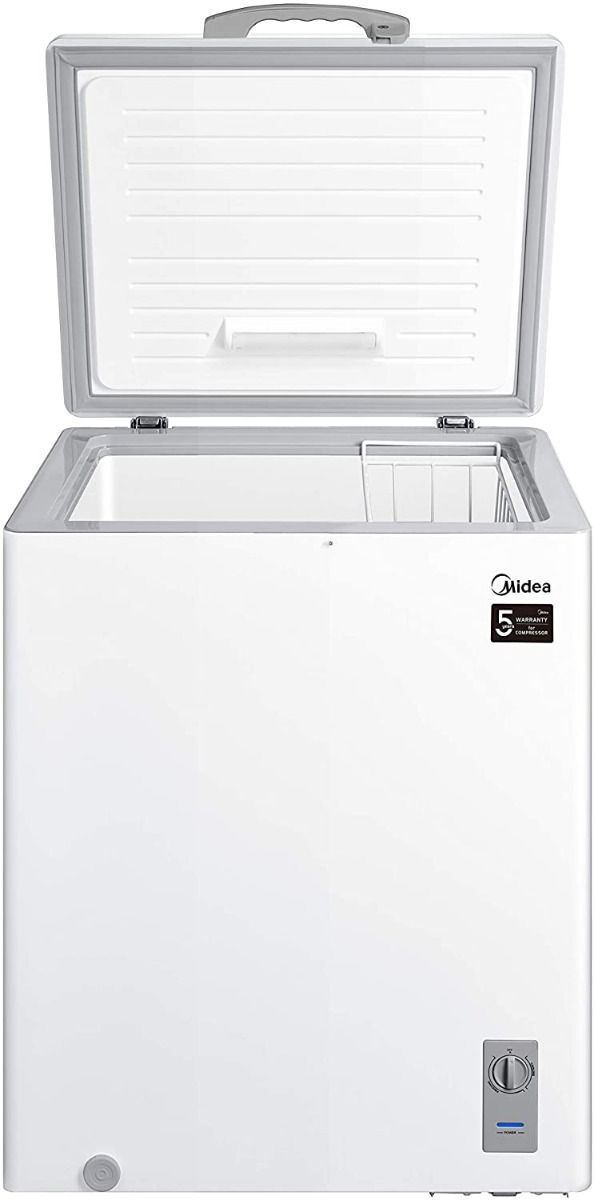 Midea Chest Freezer White Color, 142 Ltr Net Capacity, White Interior