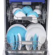 Midea 7 Programs 14 Place Settings Free Standing Dishwasher, Silver - WQP147617Q-S