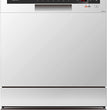 Midea WQP83802F Silver Color 8 Place Portable Dishwasher