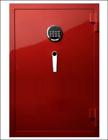 Shinjin  - Safes Fire Resistant Safe, Model Vgf-1570 Signal Red With Electronic Lock