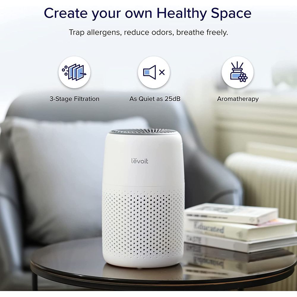 Levoit - Core Mini Air Purifier W/ Fragrance Sponge - White