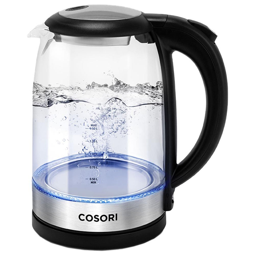 Cosori - Electric Glass Water Kettle W/ Blue LED 1.5L