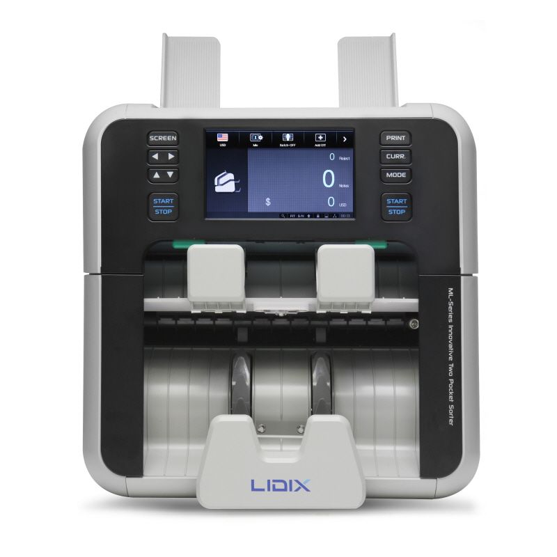 LIDIX ML-2F Heavy Duty BankNote Processing System (2 Pockets, 20 Multi-Currencies Sorter