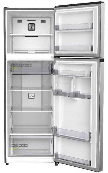 Midea 356Ltr Top Mount Refrigerator- MDRT489MTE46 | Double Door | Silver Color