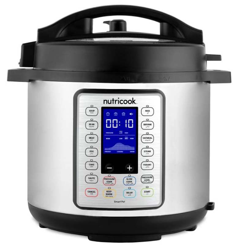 Nutricook 10-in-1 Multi-use Pressure Cooker 6L Silver/Black