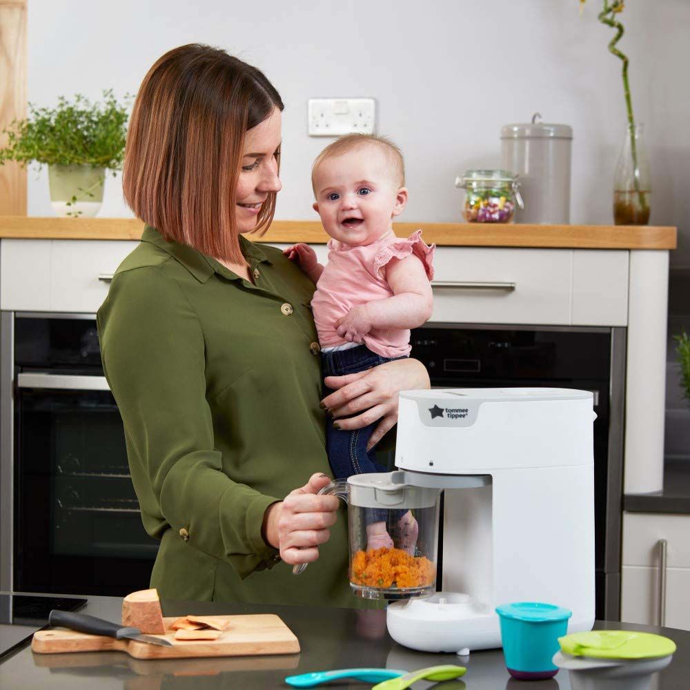 Tommee Tippee - Quick Cook Baby Food Steamer Blender - White